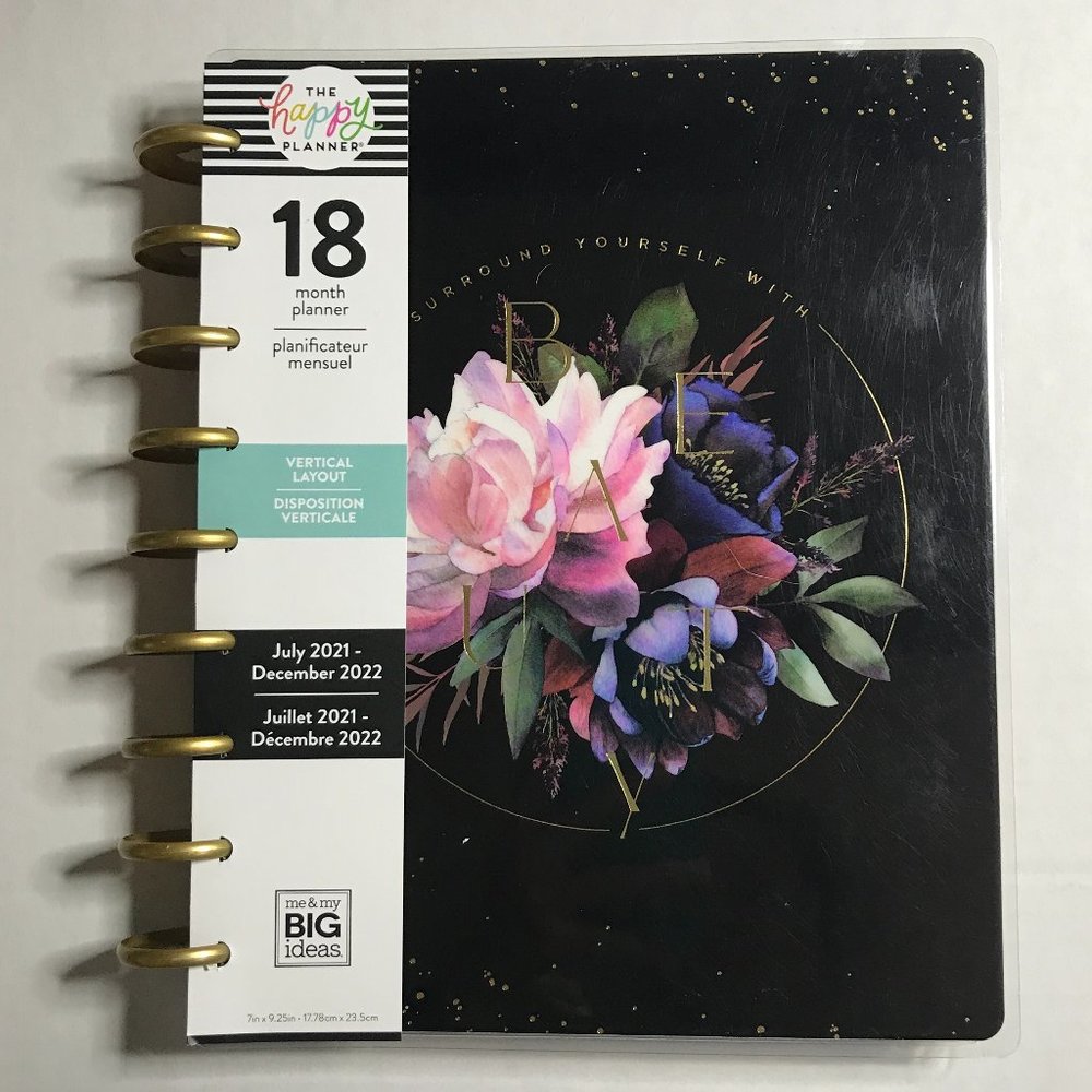 Happy Planner Classic Surround Yourself with BEAUTY 18 Month Vertical Layout